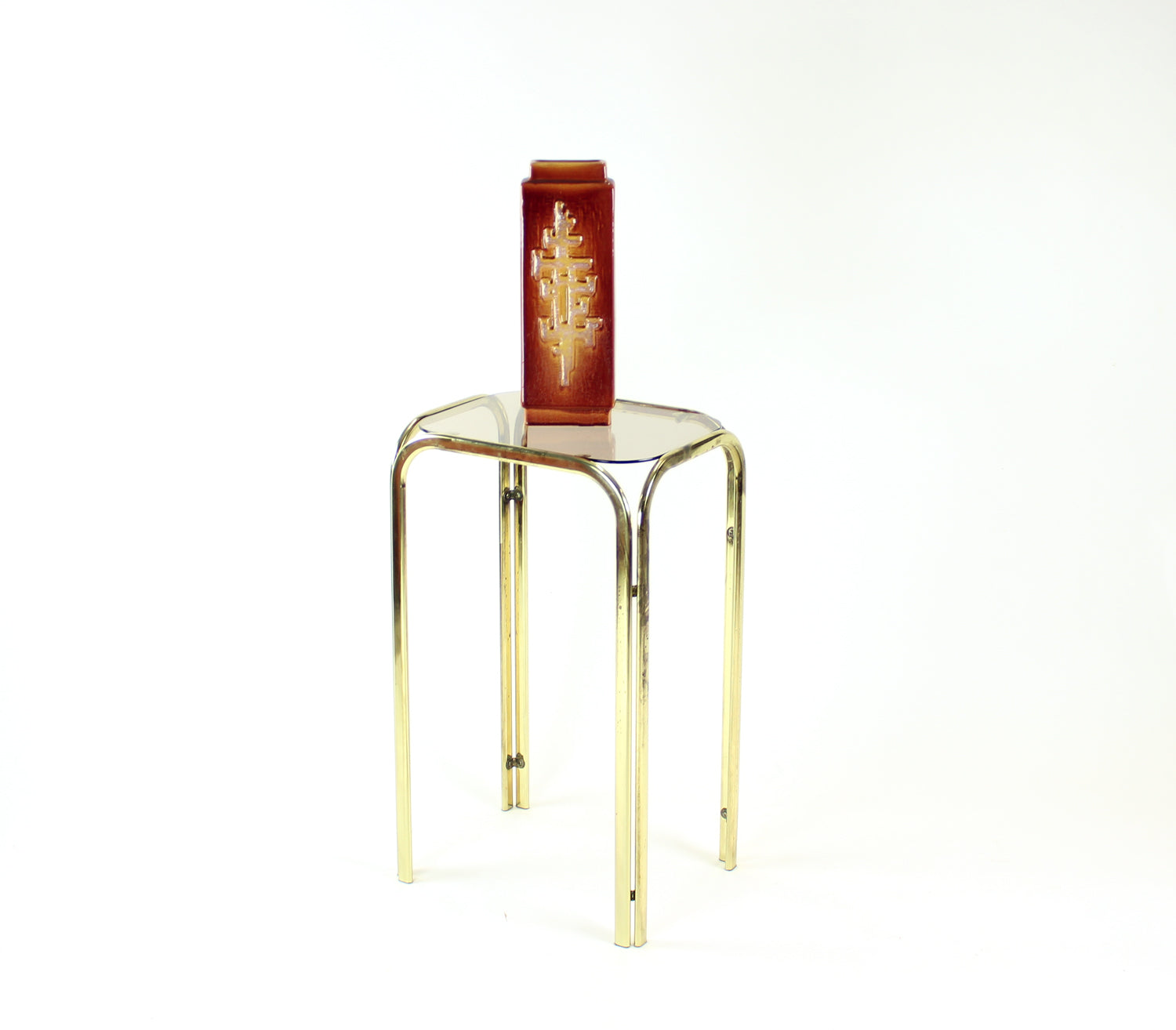 High_Side_Table_In_Metal_With_Glass_Top_Czechoslovakia_1970s