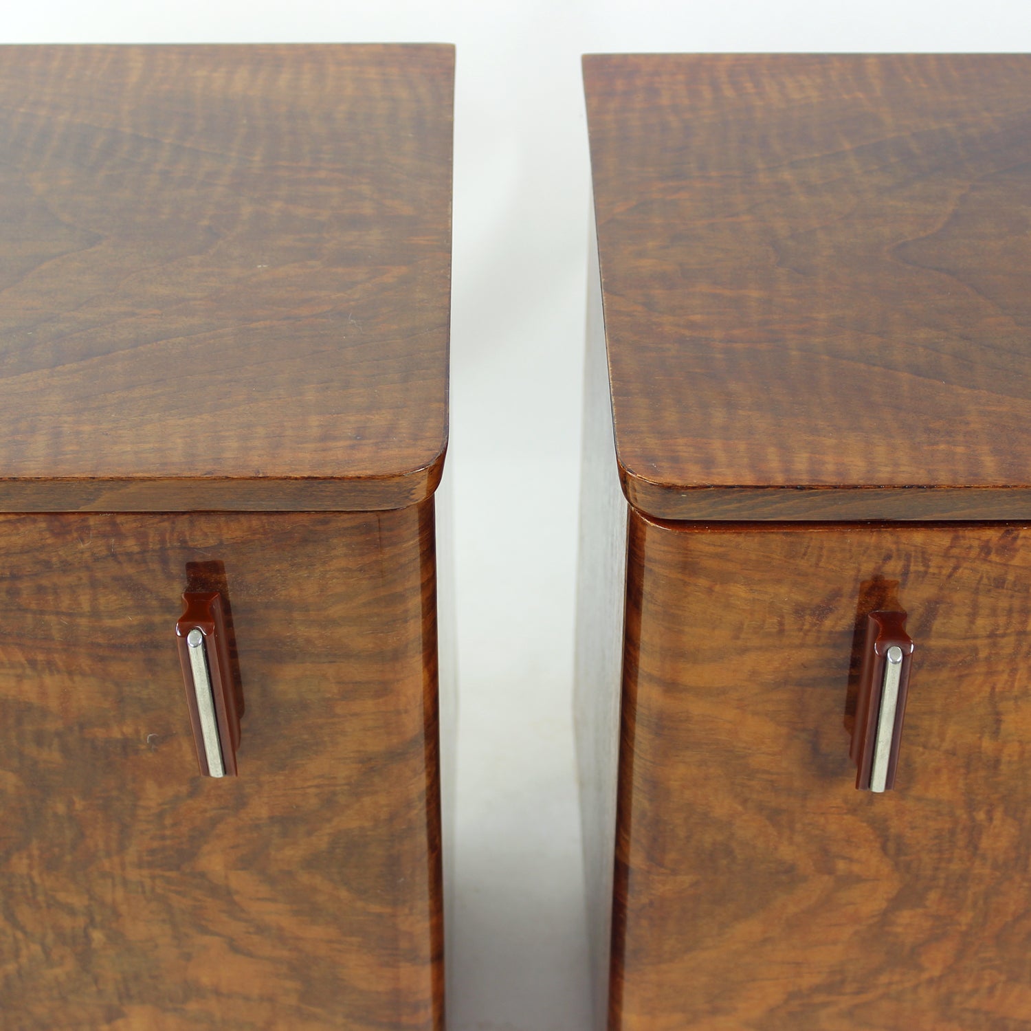 Midcentury_Cubic_Bedside_Tables_In_Walnut,_Czechoslovakia_1960s,_Set_Of_2