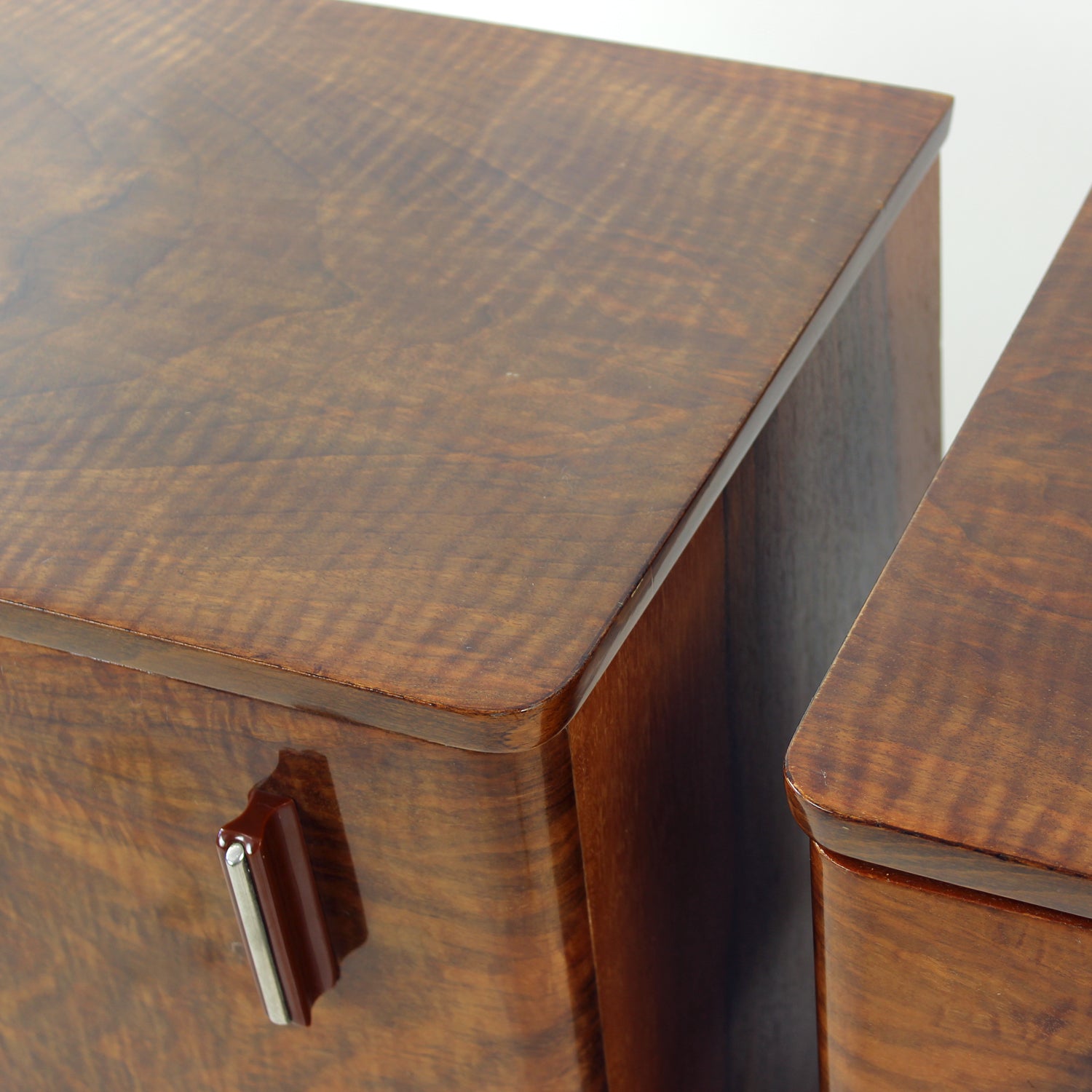 Midcentury_Cubic_Bedside_Tables_In_Walnut,_Czechoslovakia_1960s,_Set_Of_2