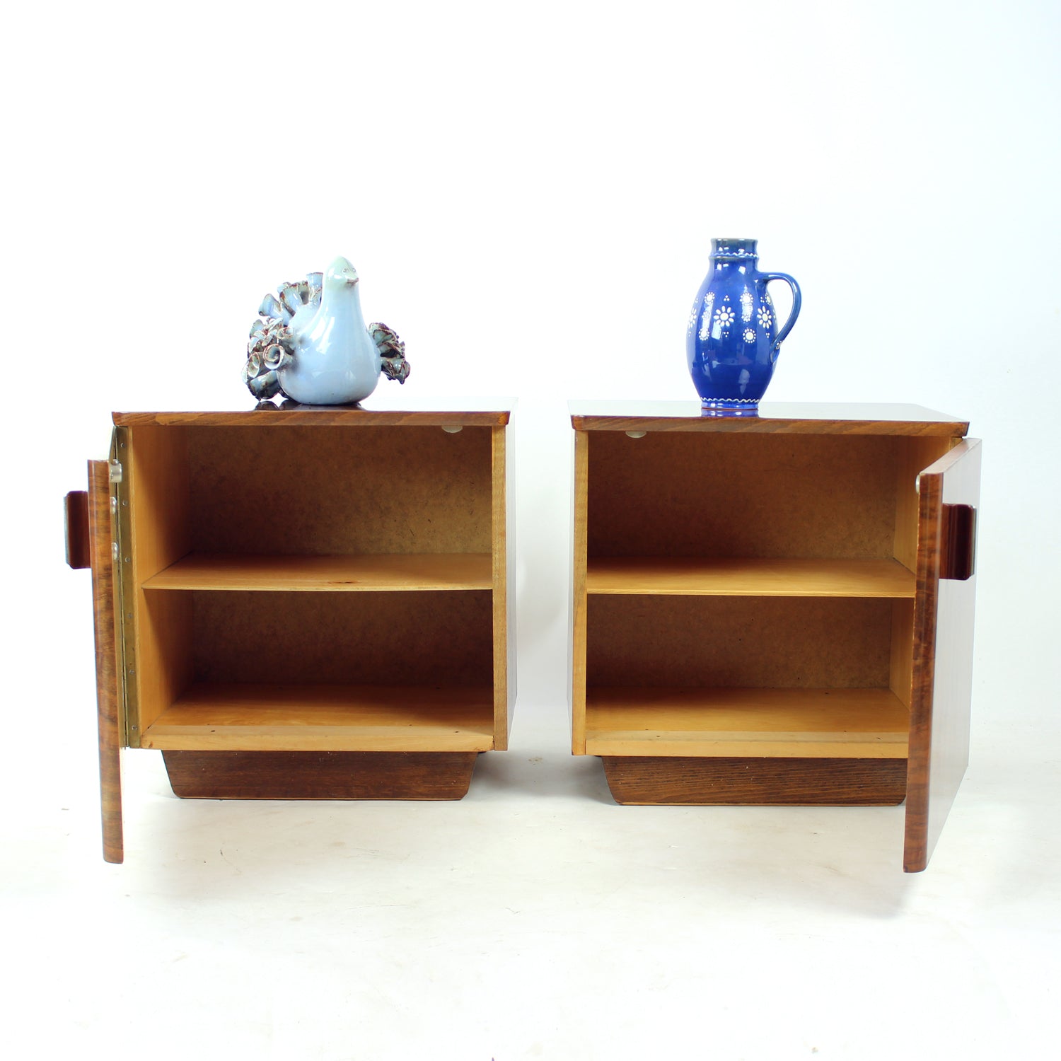 Midcentury_Cubic_Bedside_Tables_In_Walnut,_Czechoslovakia_1960s,_Set_Of_2