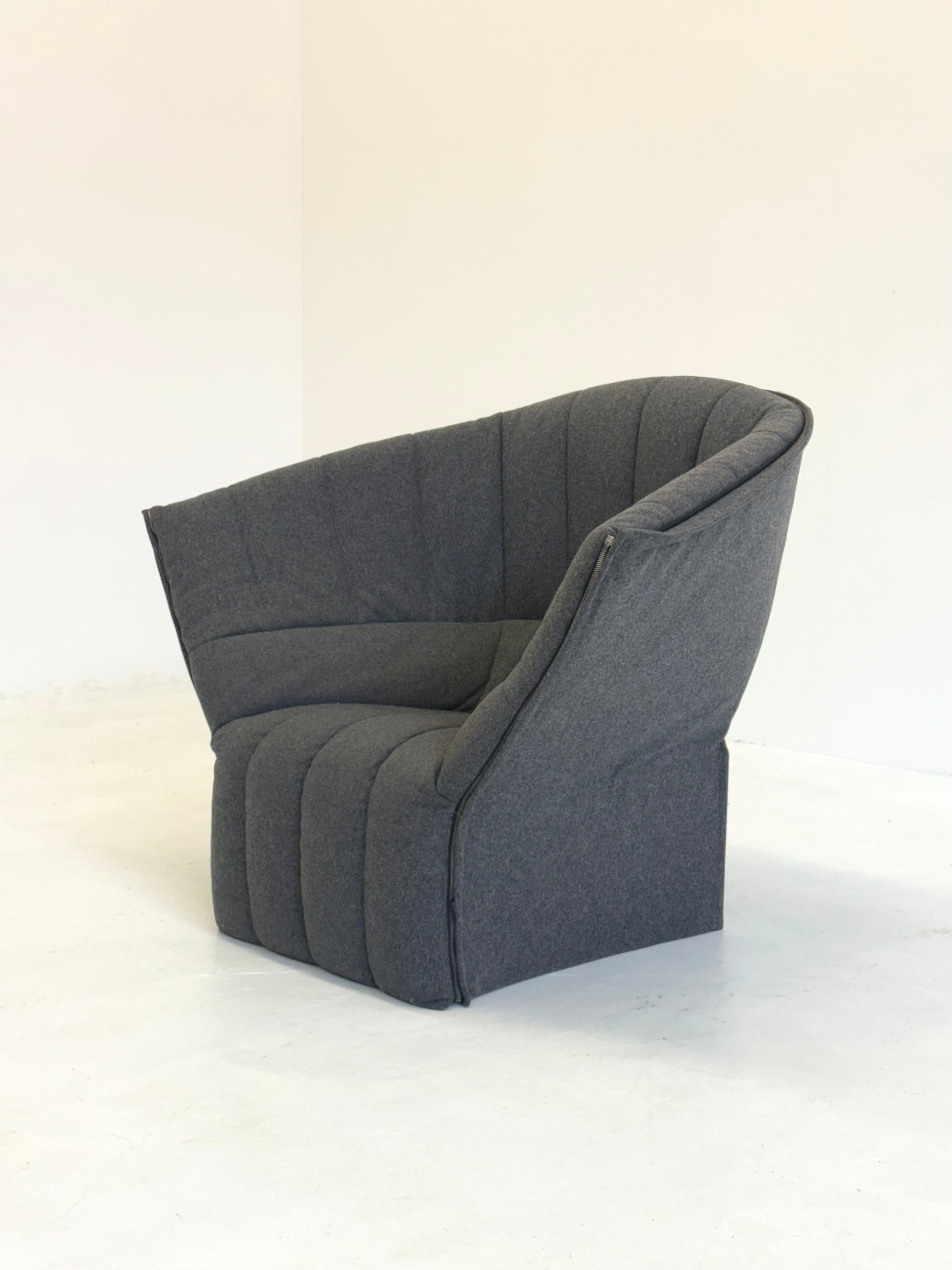 Moel_armchair_in_dark_gray_from_Ligne_Roset_by_Inga_Semp