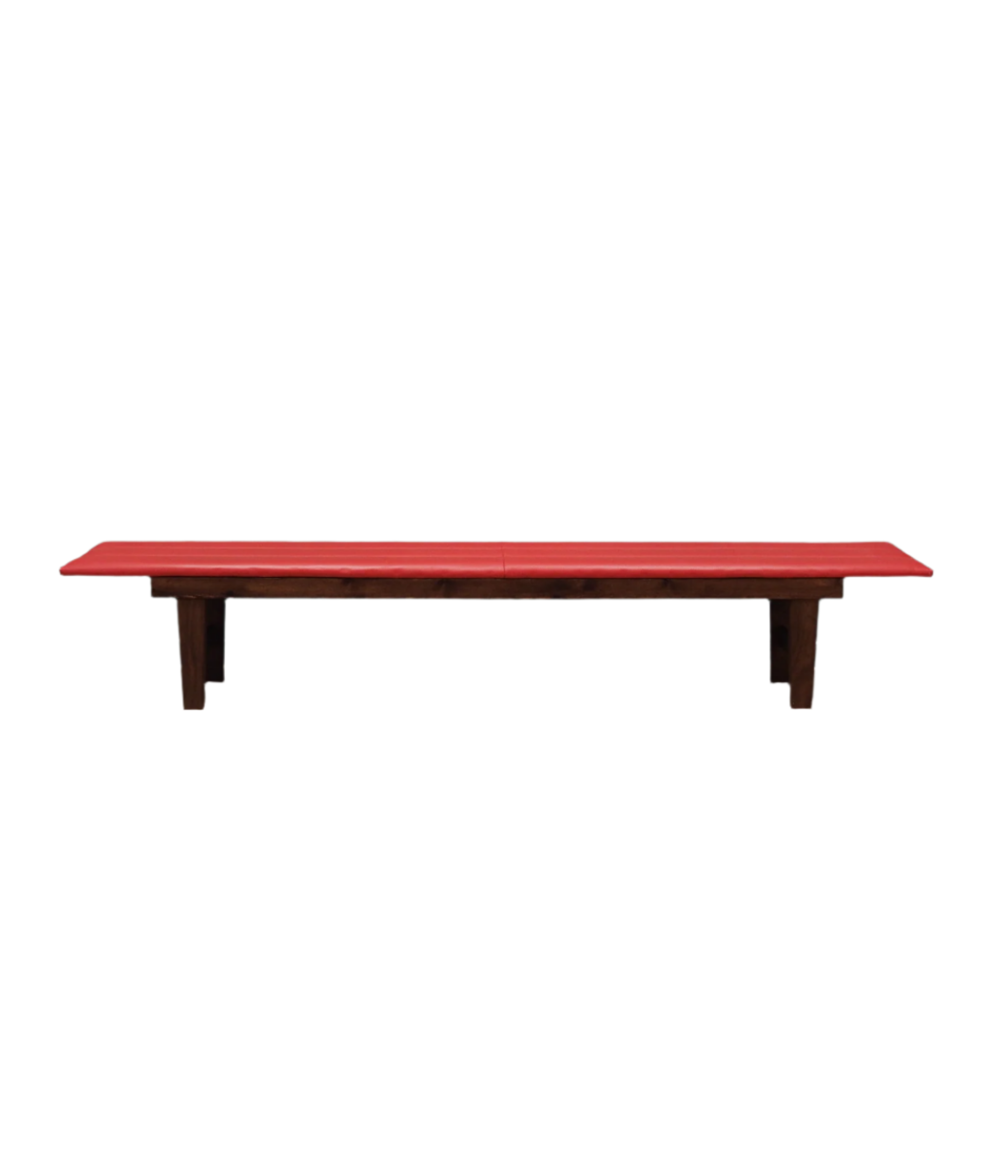 Red_eco_leather_bench_Danish_design_1990s_production_Denmark