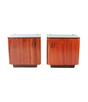 Set_Of_2_Bedside_Tables_With_Black_Glass_Czechoslovakia_1960s