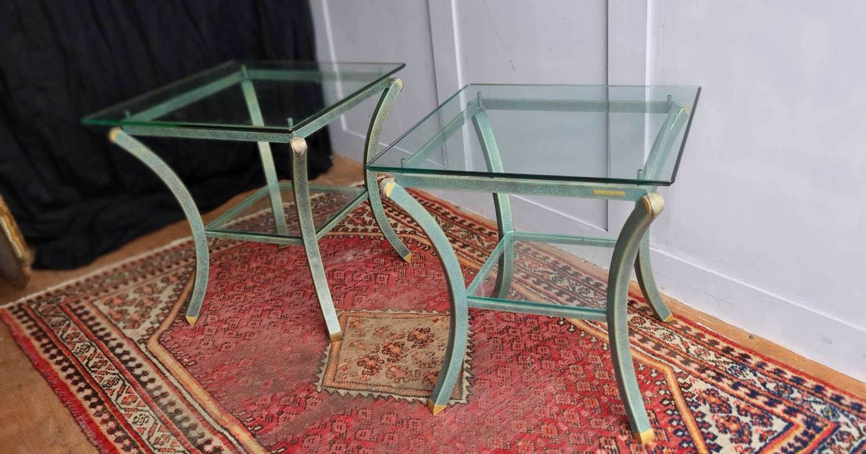 Set_of_2_Pierre_Vandel_Glass_top_coffee_or_side_tables