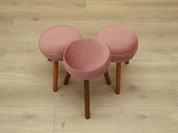 Set_of_3_pink_footstools_Danish_design_1960s_production_Denmark