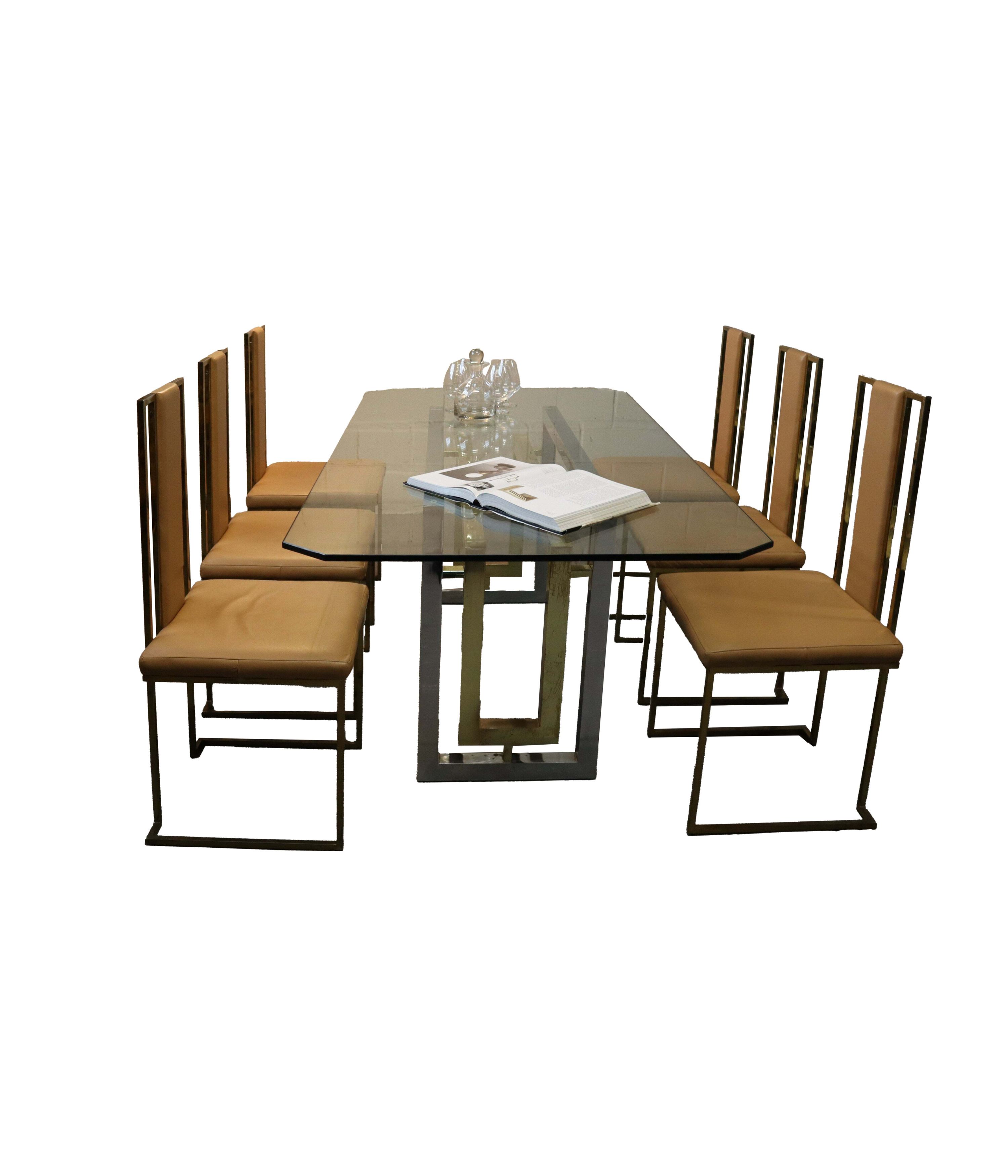 Set_of_Italian_Leather_Brass_and_Glass_Dinning_Table_and_Chair_by_Renato_Zevi_1970_s