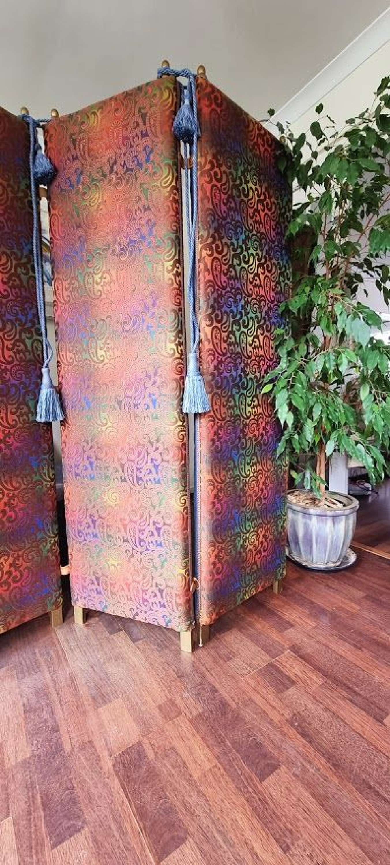 Stunning_and_unique_mid_century_shot_silk_room_divider_screen