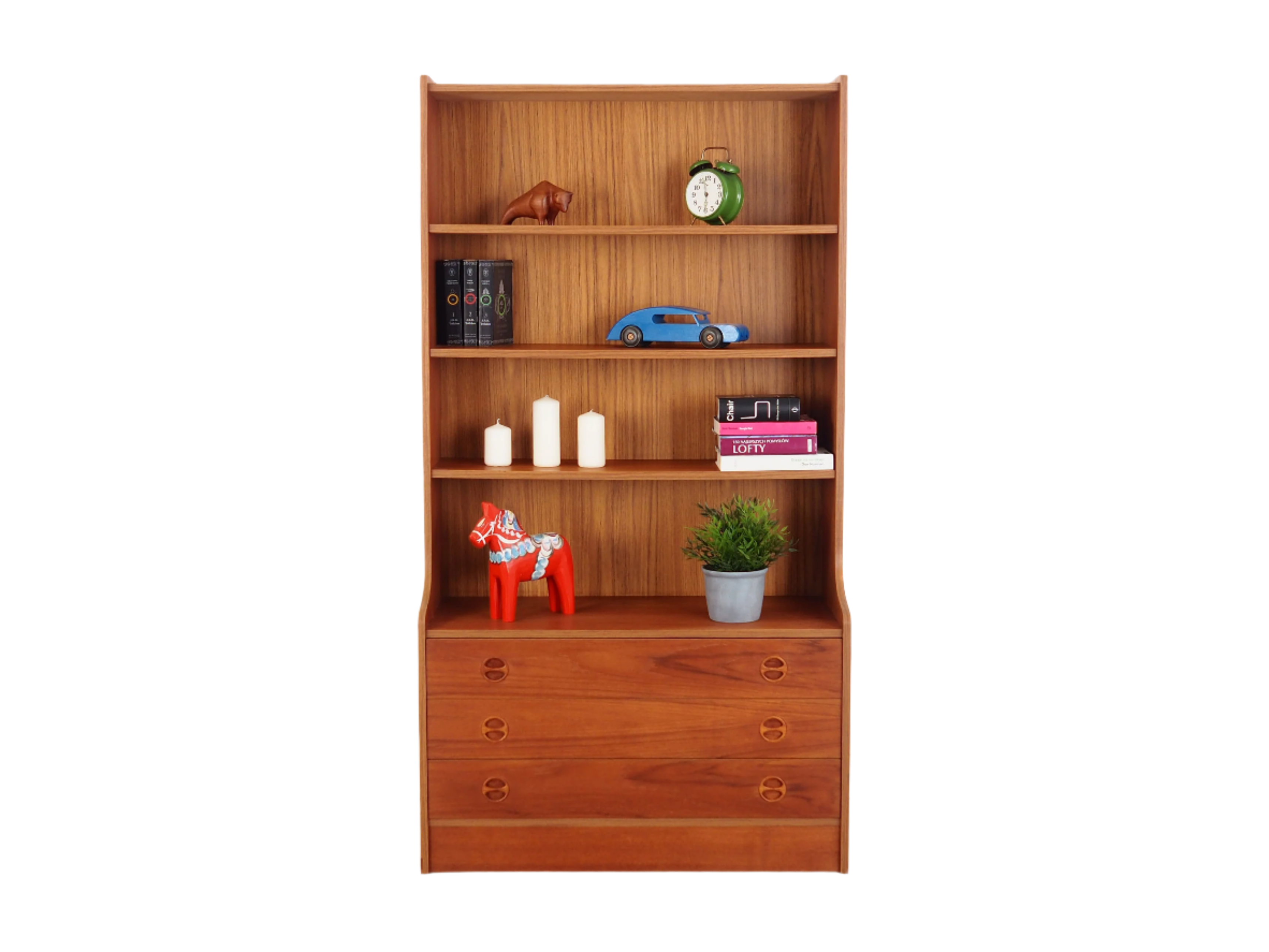 Teak_bookcase_Danish_design_1960s_production_Denmark