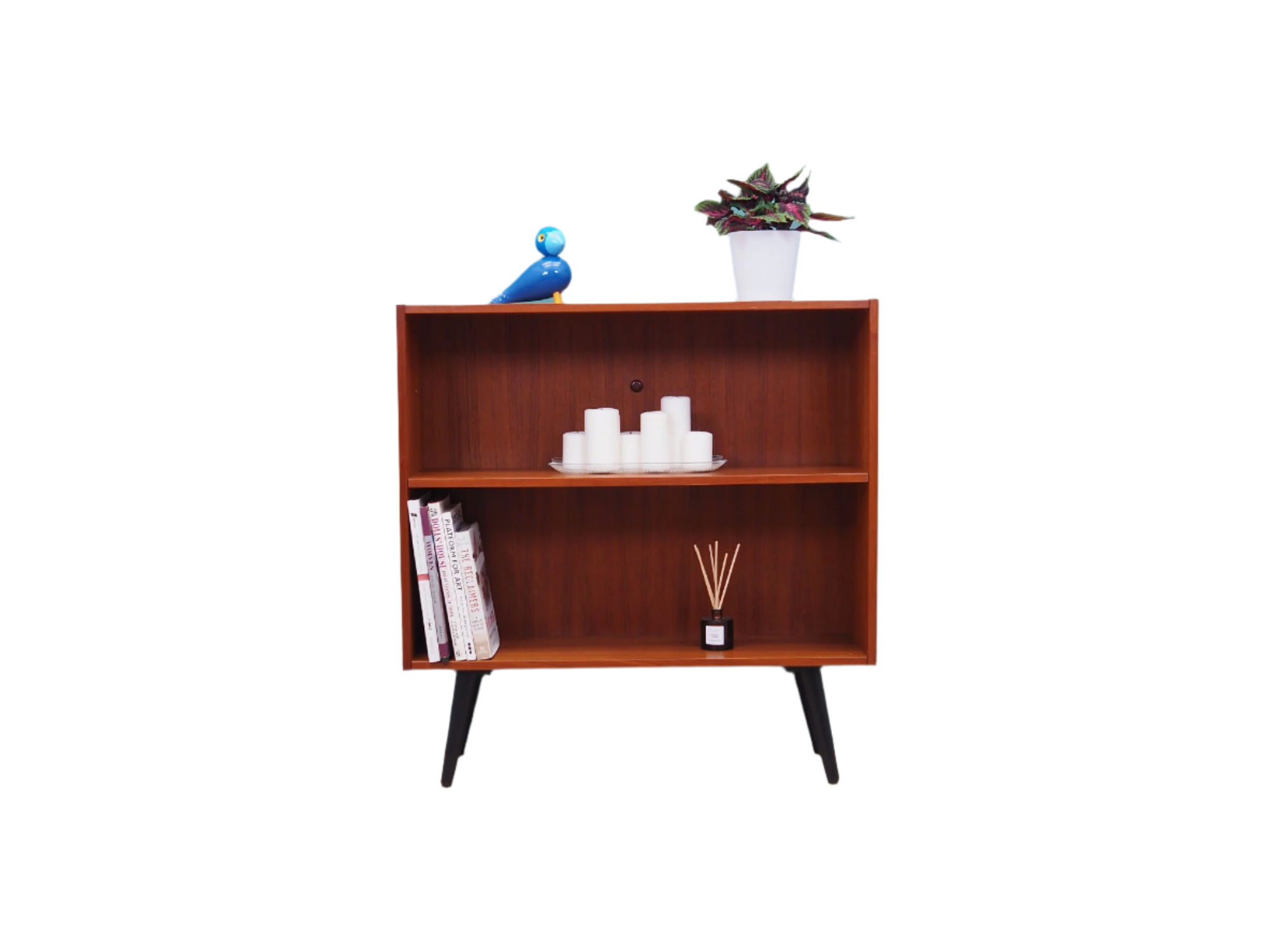 Teak_bookcase_in_Danish_design_from_1970s_Danish_Teak_Bookcase_Adjustable_Shelf_Black