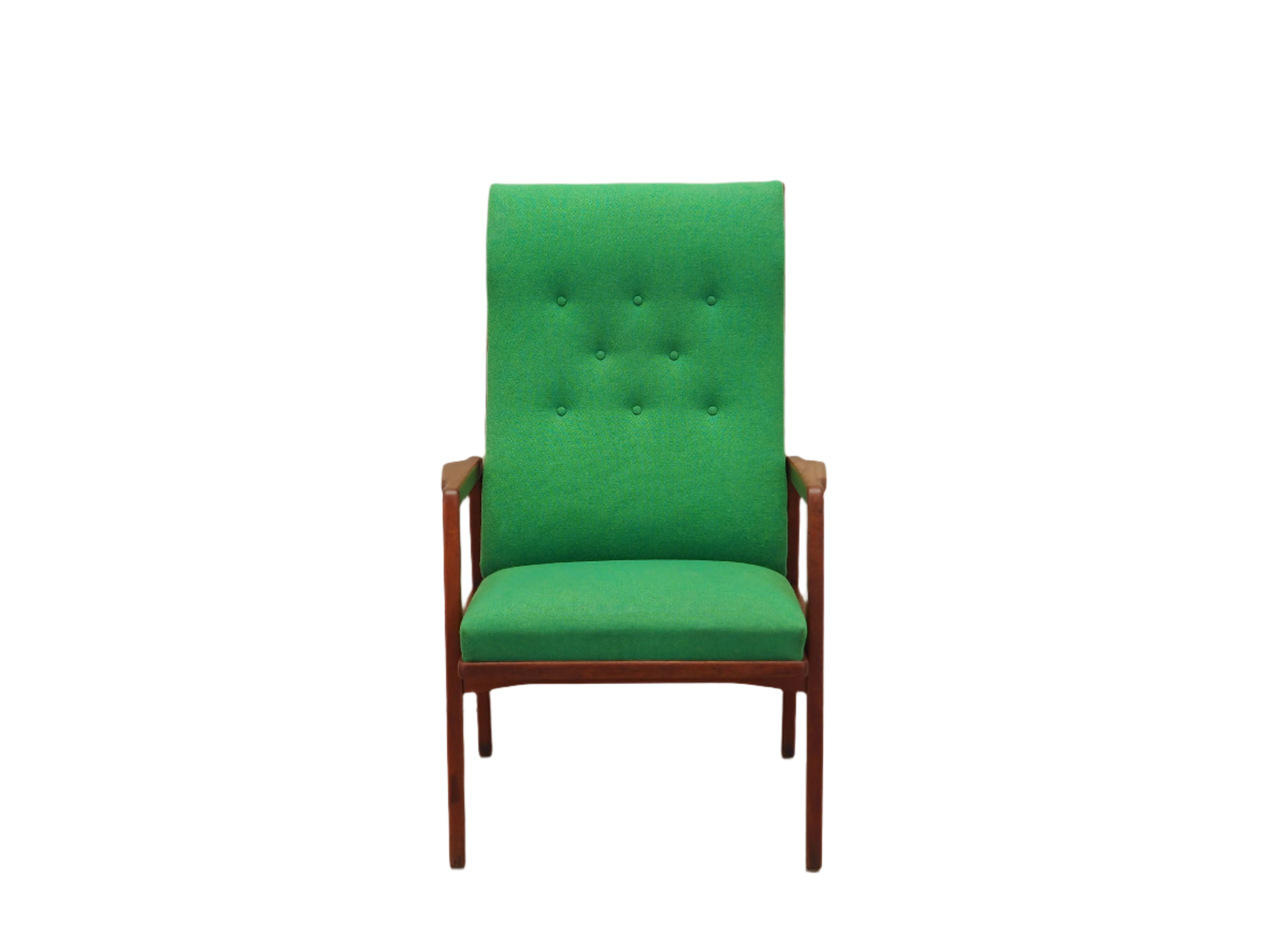 Teak_green_armchair_Danish_design_1970s_production_Denmark