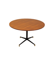 Teak_round_table_Italian_design_1970s_production_Italy