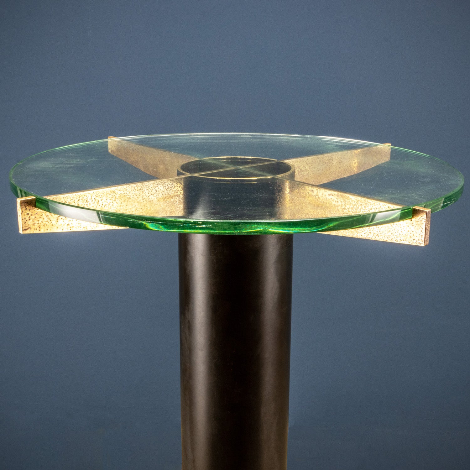 Vintage_1950s_Display_Table_Column_Burnished_Brass_Crystal_Italian_Design