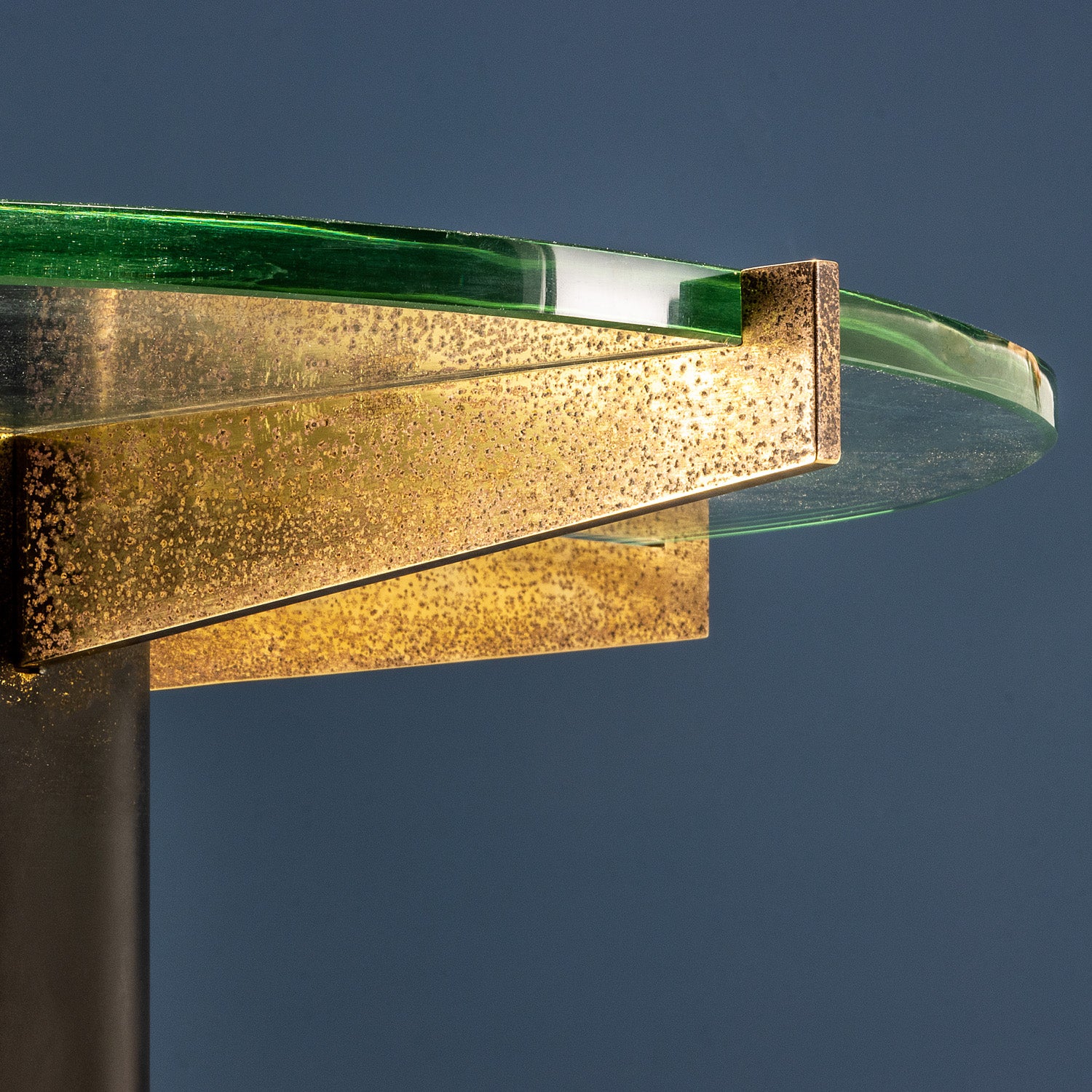 Vintage_1950s_Display_Table_Column_Burnished_Brass_Crystal_Italian_Design