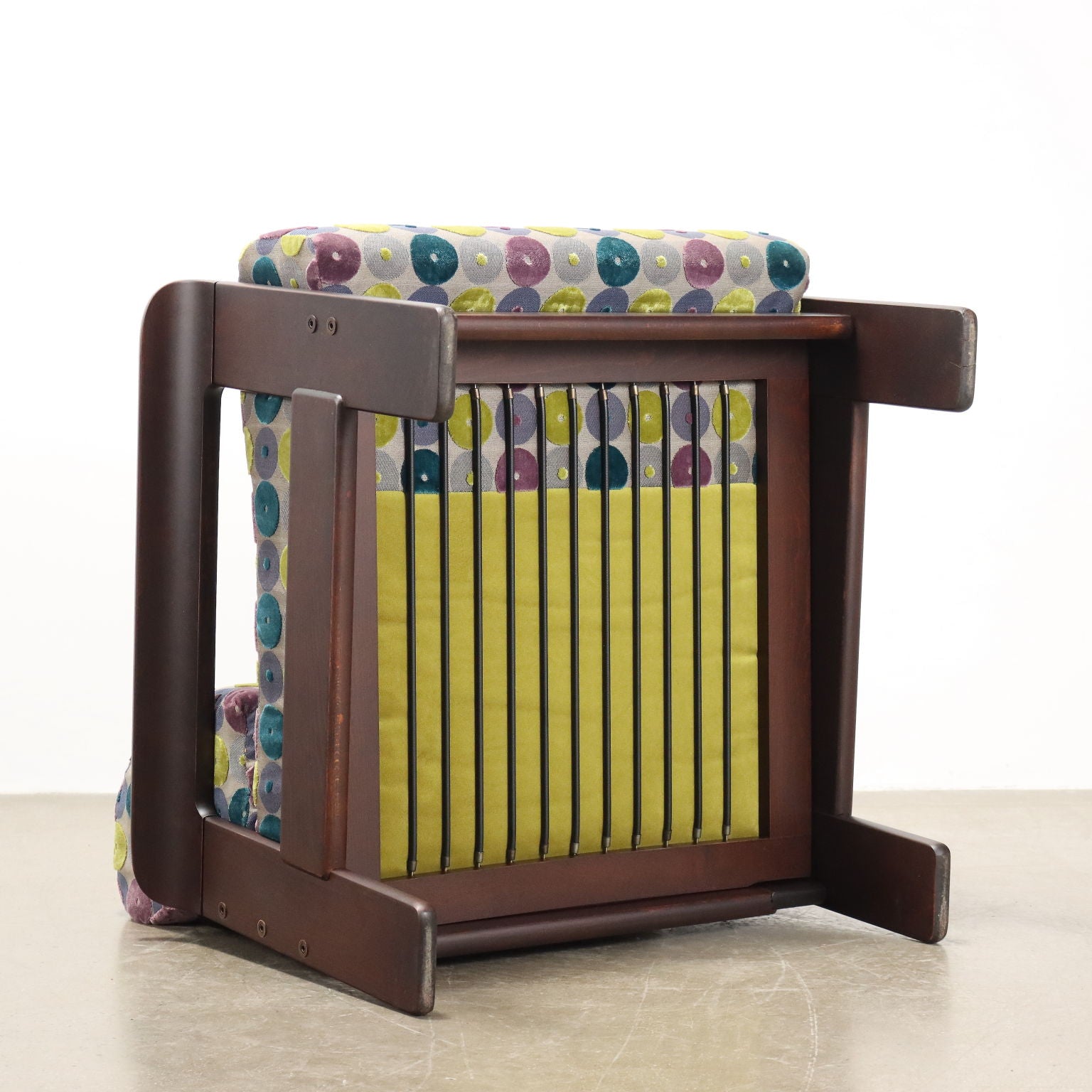 Vintage_Armchair_Beech_Fabric_Italy_1970s