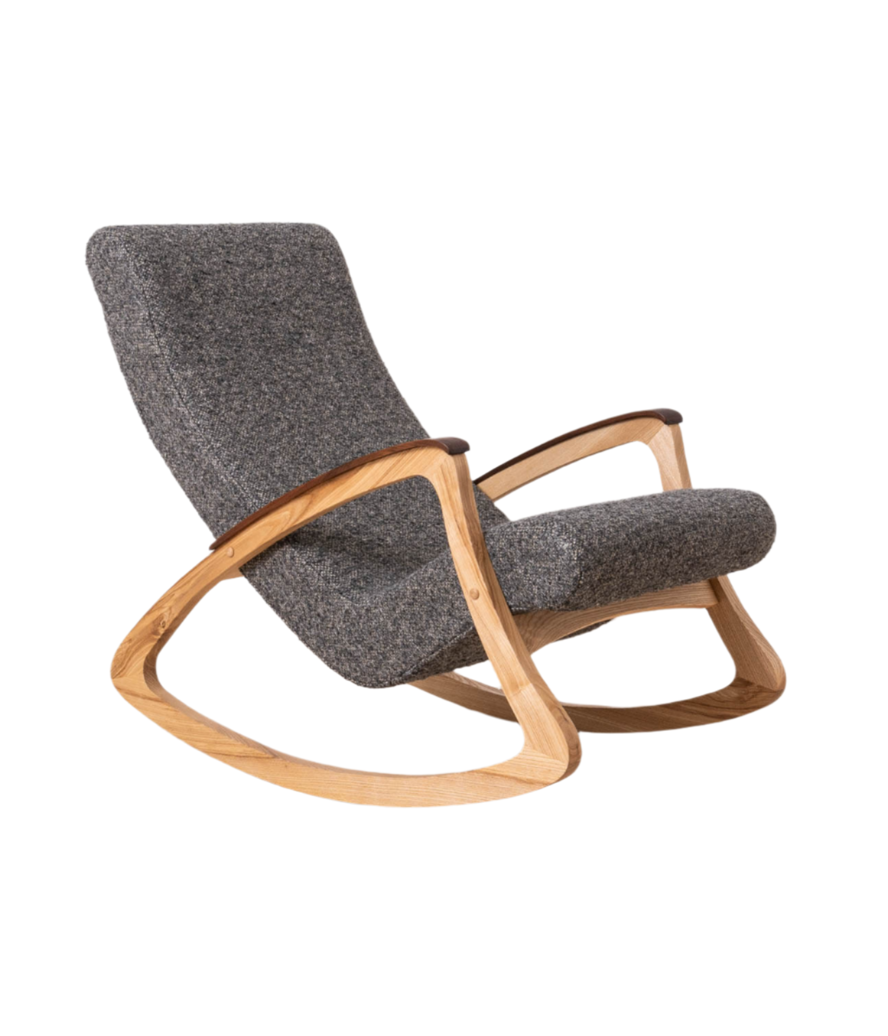 Vintage_Rocking_Chair_Czechoslovakia_1950s_Reupholstered_in_Charcoal_Grey_Boucle