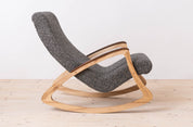 Vintage_Rocking_Chair_Czechoslovakia_1950s_Reupholstered_in_Charcoal_Grey_Boucle