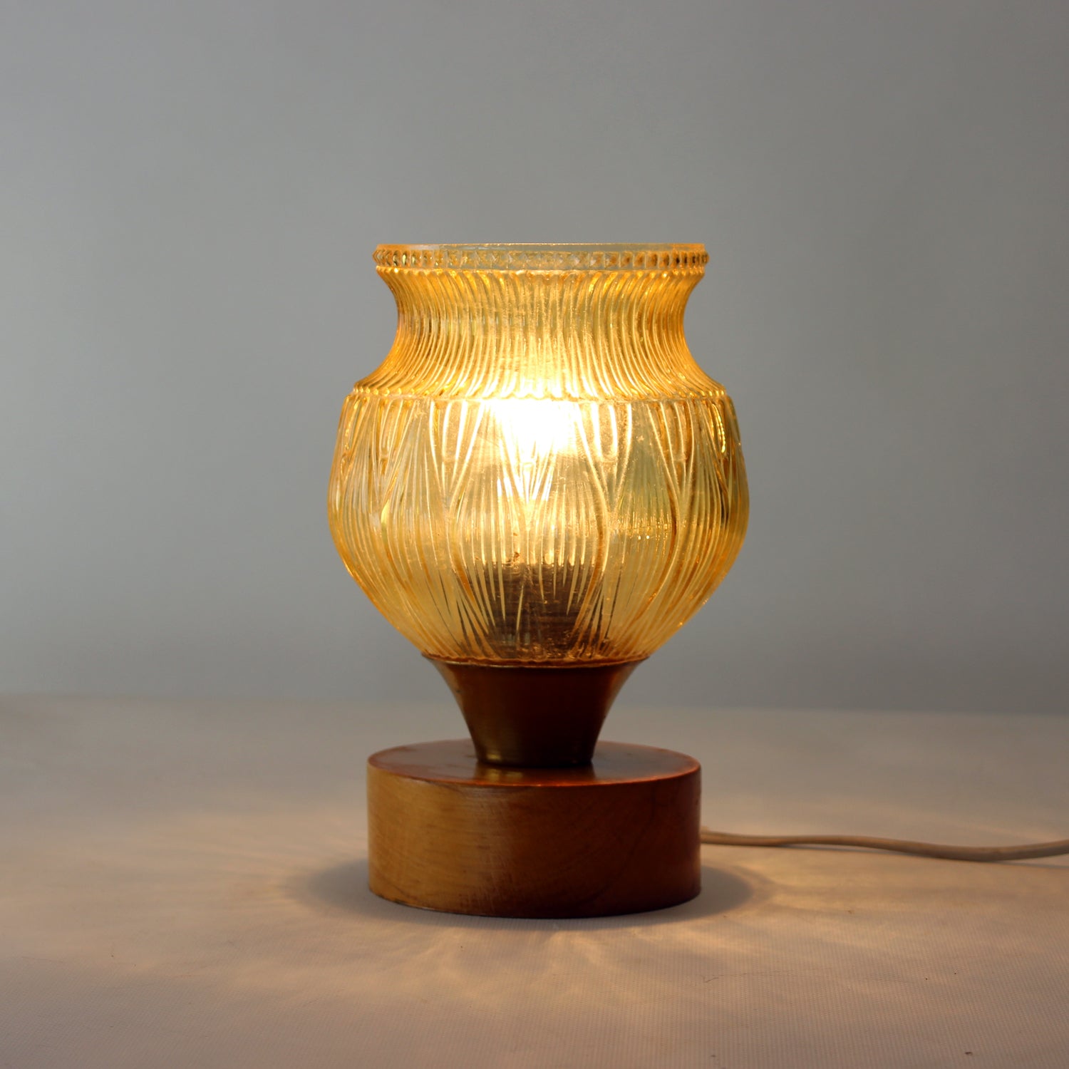 Vintage_Table_Lamp_In_Wood_Brass_Pressed_Glass_Ludib_Bratislava_1960s