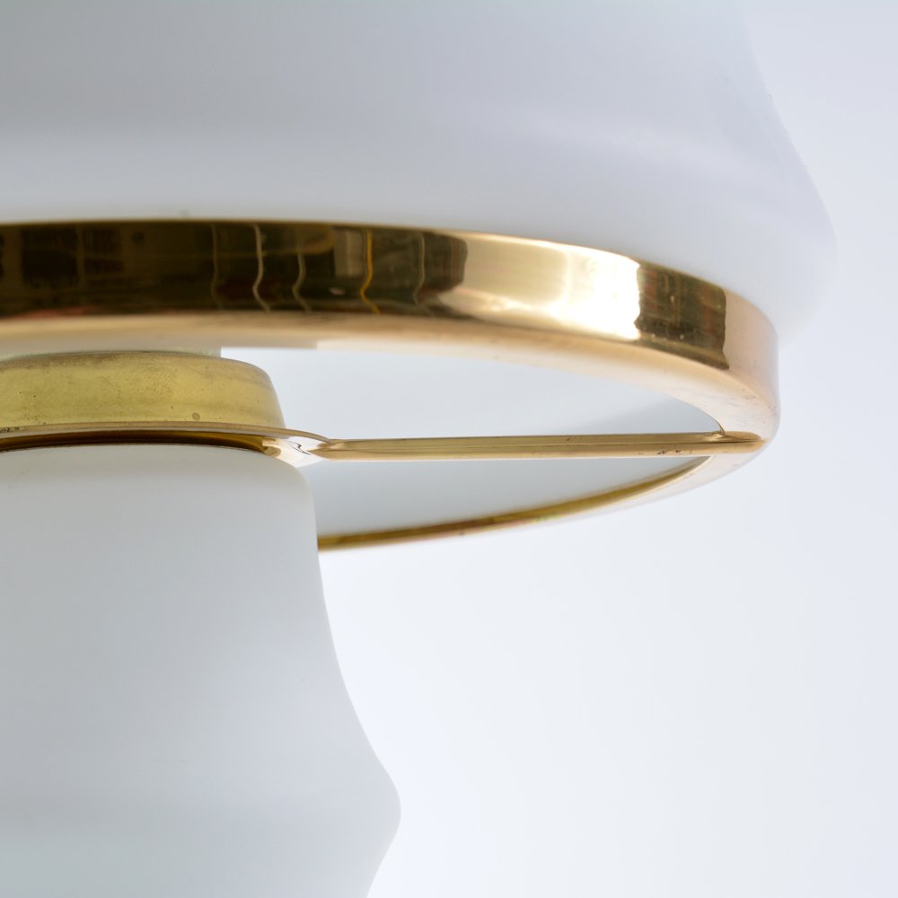 White_Glass_And_Brass_Table_Lamp_By_Osvetlovaci_Sklo_Czechoslovakia_1970s