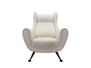 White_armchair_Italian_design_1980s_production_Italy