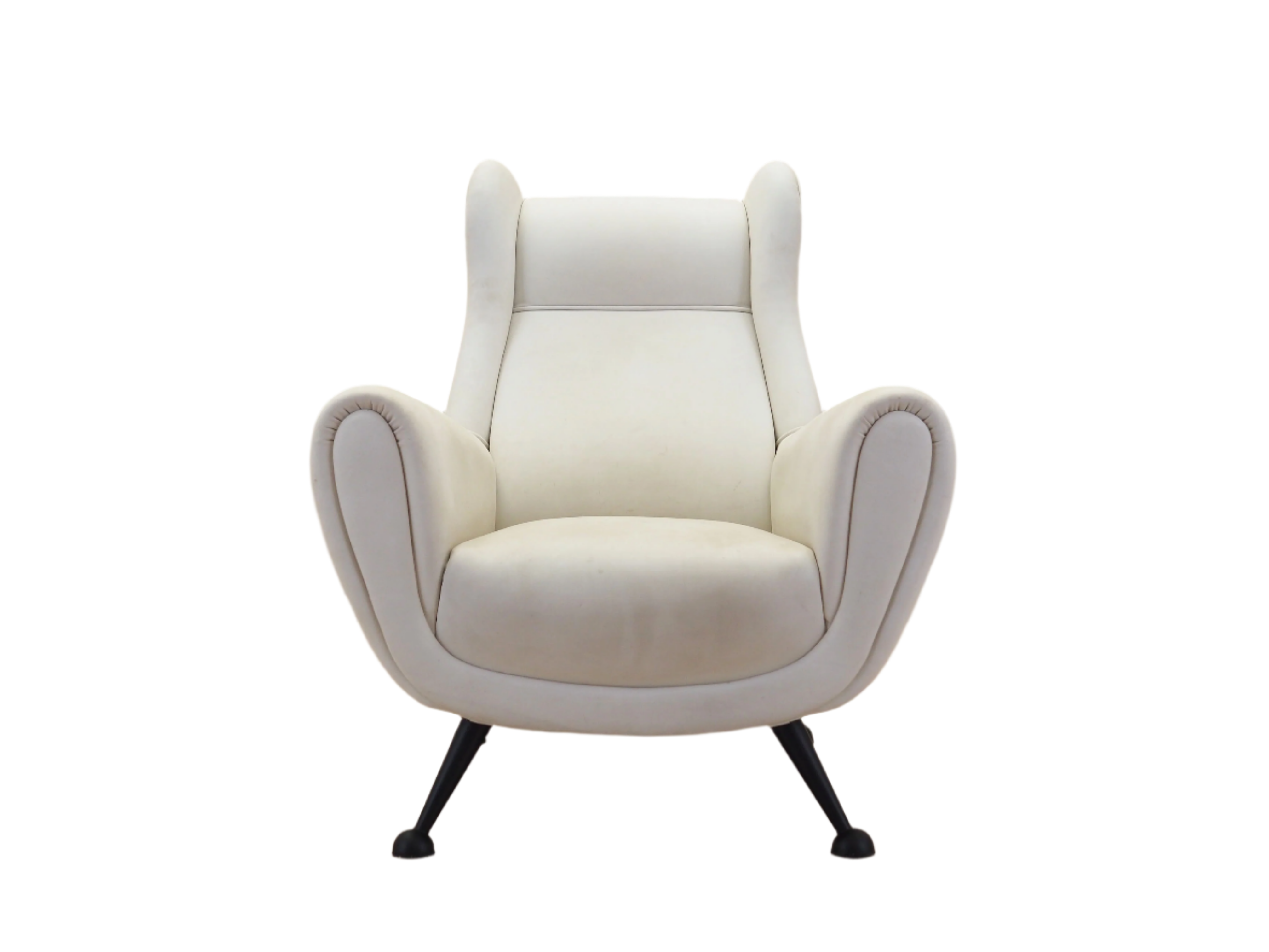 White_armchair_Italian_design_1980s_production_Italy