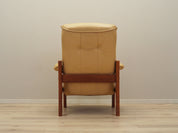 Yellow_leather_armchair_Danish_design_1960s_production_Denmark