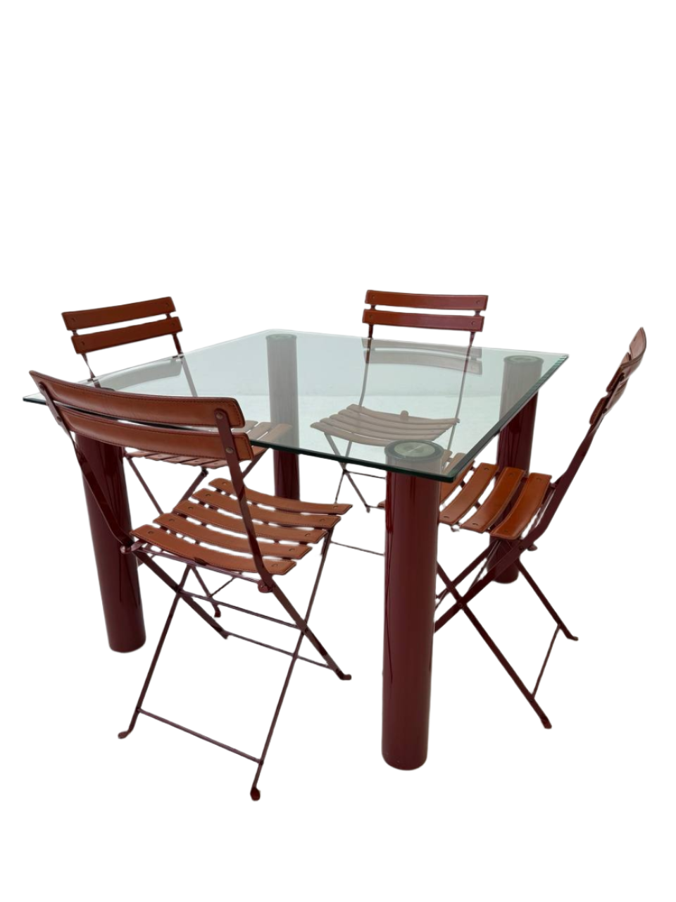 Zanotta_Dining_Set_Soffboard_Table_with_4_Celestina_Folding_Chairs