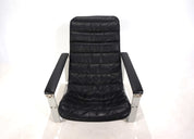 Asko_Pulkka_leather_lounge_chair_by_Ilmari_Lappalainen,_1960
