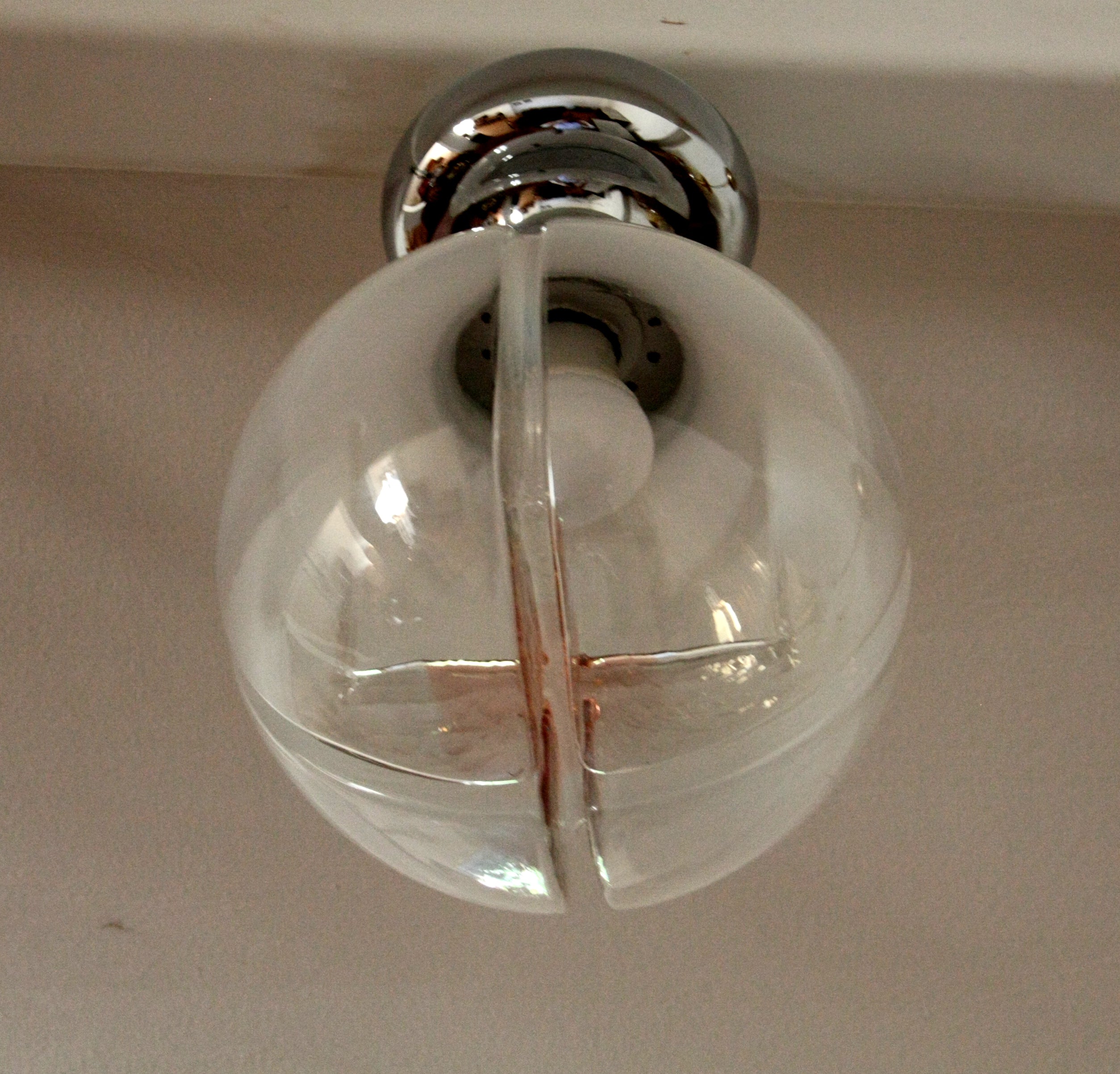 Chromed_ceiling_lamp,_blown_Murano_glass,_Italy,_1960s