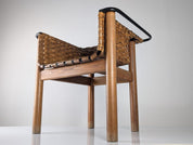 Handcrafted_Braided_Chestnut_Chair,_National_Crafts_Award,_Spain,_1980s
