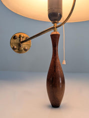 Mid-Century_Brass_and_Wood_Wall_Sconce_with_Black_Shade,_1950s