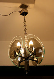 Vintage_Art_Deco_chandelier_in_chromed_metal_and_glass,_Italy,_1970s