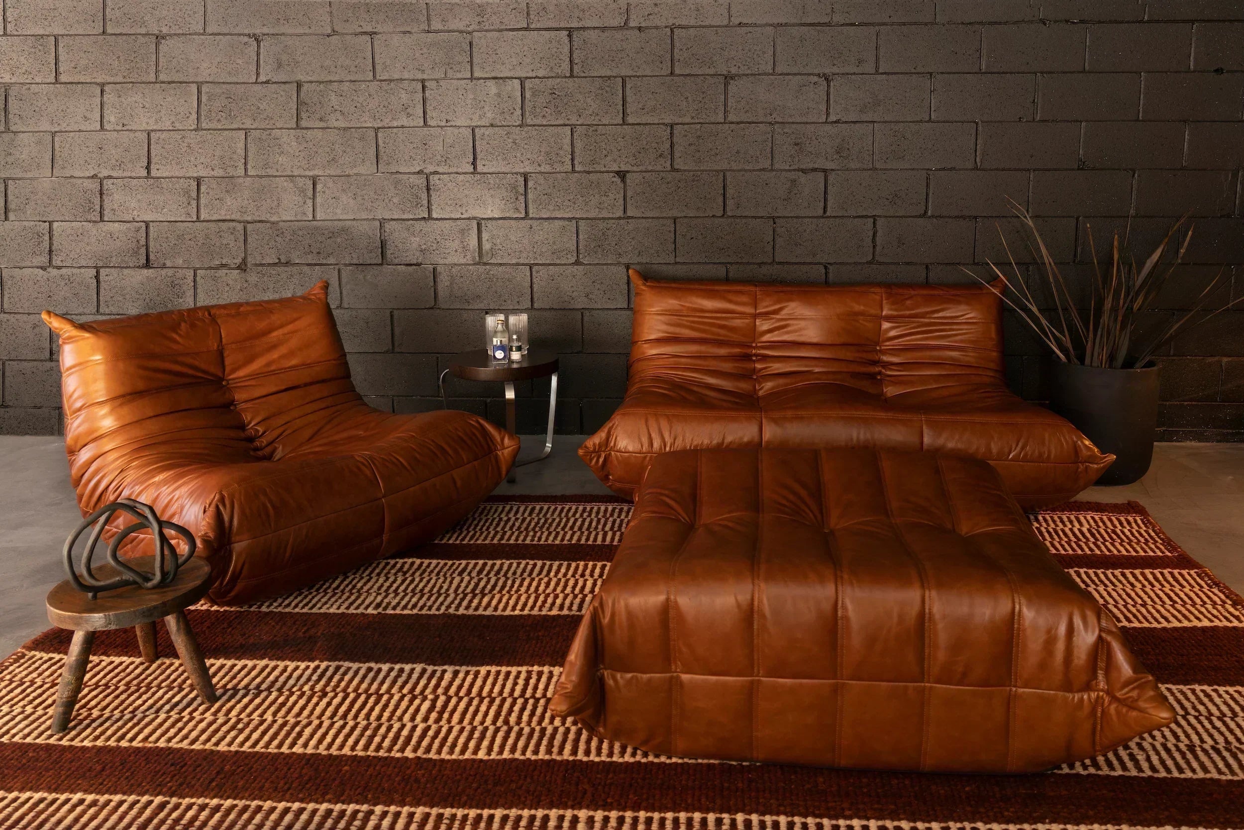 Set_of_2_Togo_Sofa_in_Brown