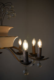 10_Arm_Chandelier_with_Glass_Beads_Art_Deco