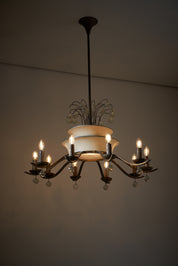 10_Arm_Chandelier_with_Glass_Beads_Art_Deco