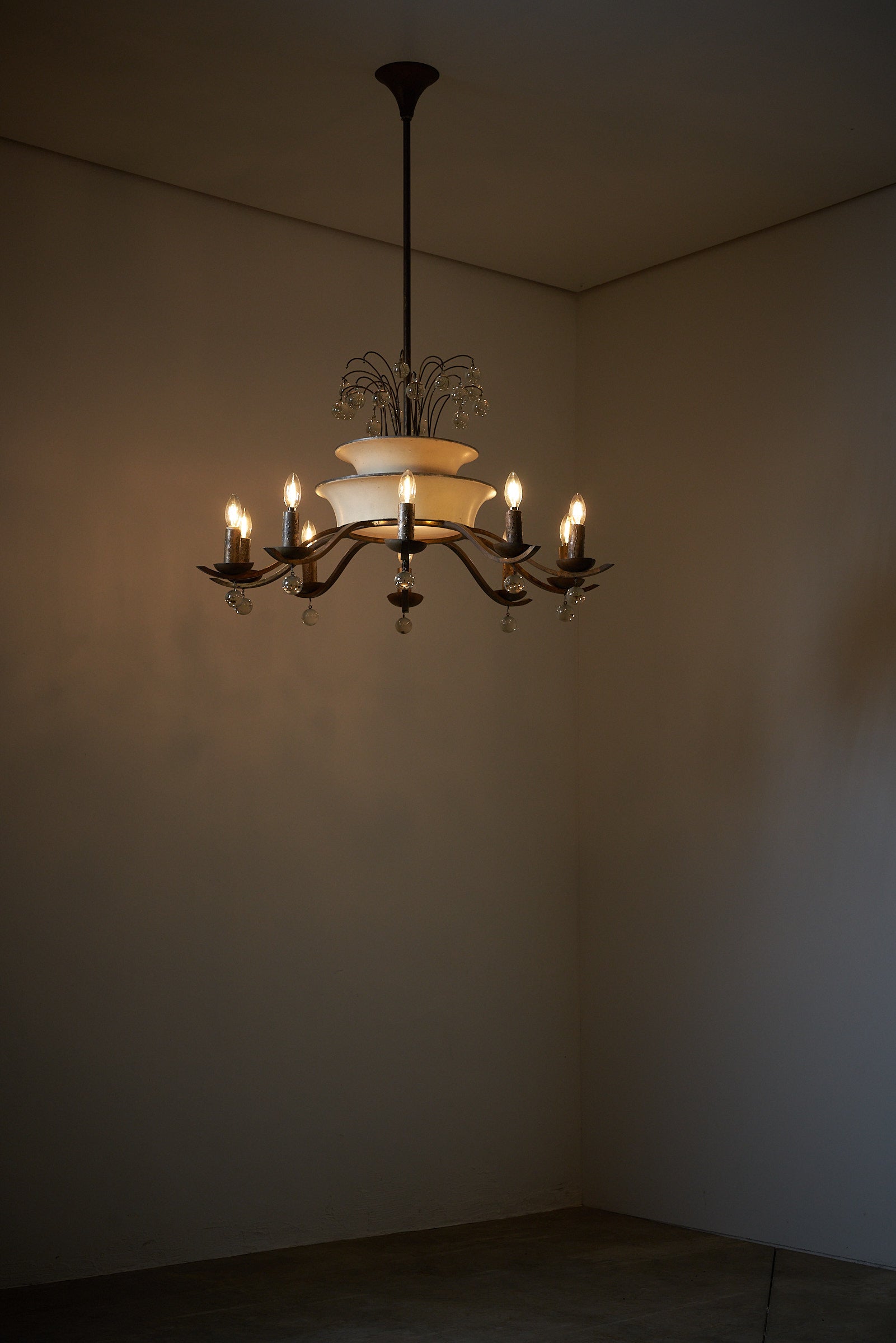 10_Arm_Chandelier_with_Glass_Beads_Art_Deco