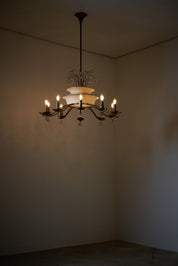 10_Arm_Chandelier_with_Glass_Beads_Art_Deco
