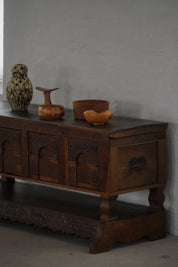 18th_Century_Danish_Baroque_Oak_Sideboard,_Antique_Carved_Cabinet,_1700s_Folk_Art_Furniture