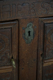 18th_Century_Danish_Baroque_Oak_Sideboard,_Antique_Carved_Cabinet,_1700s_Folk_Art_Furniture