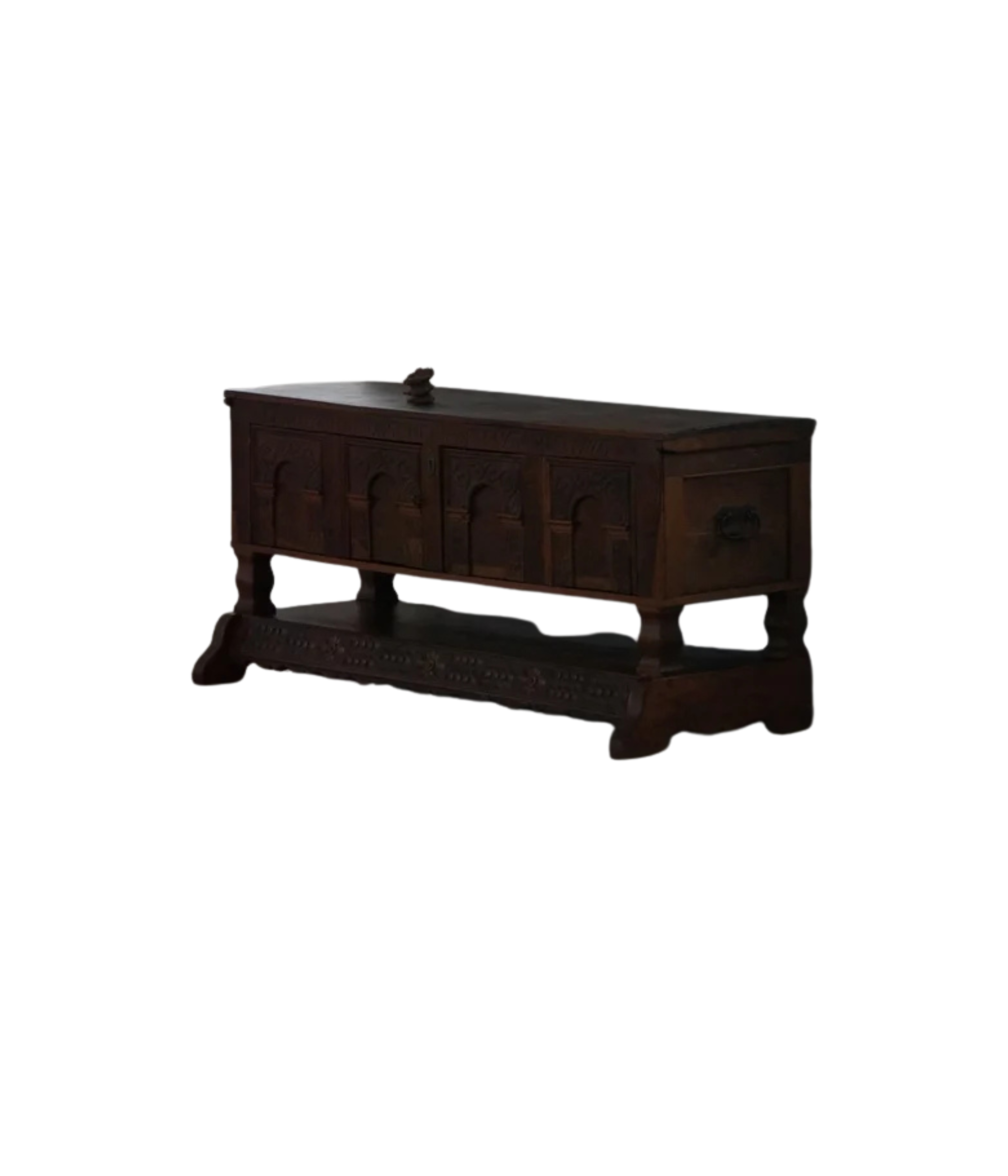 18th_Century_Danish_Baroque_Oak_Sideboard,_Antique_Carved_Cabinet,_1700s_Folk_Art_Furniture