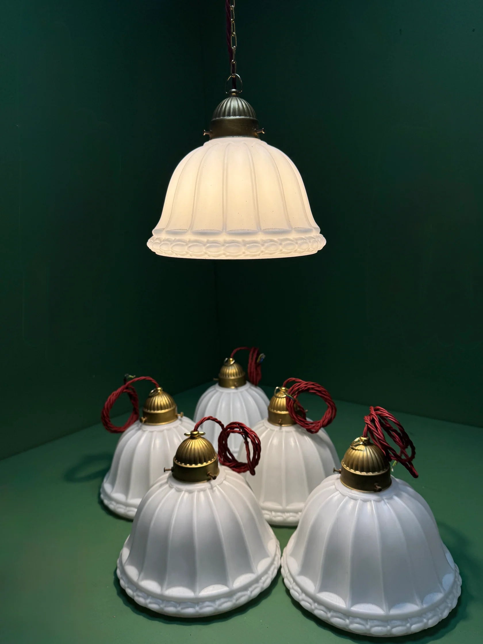 British_Opaline_Glass_Pendant_Light_with_Brass_Gallery,_1920s