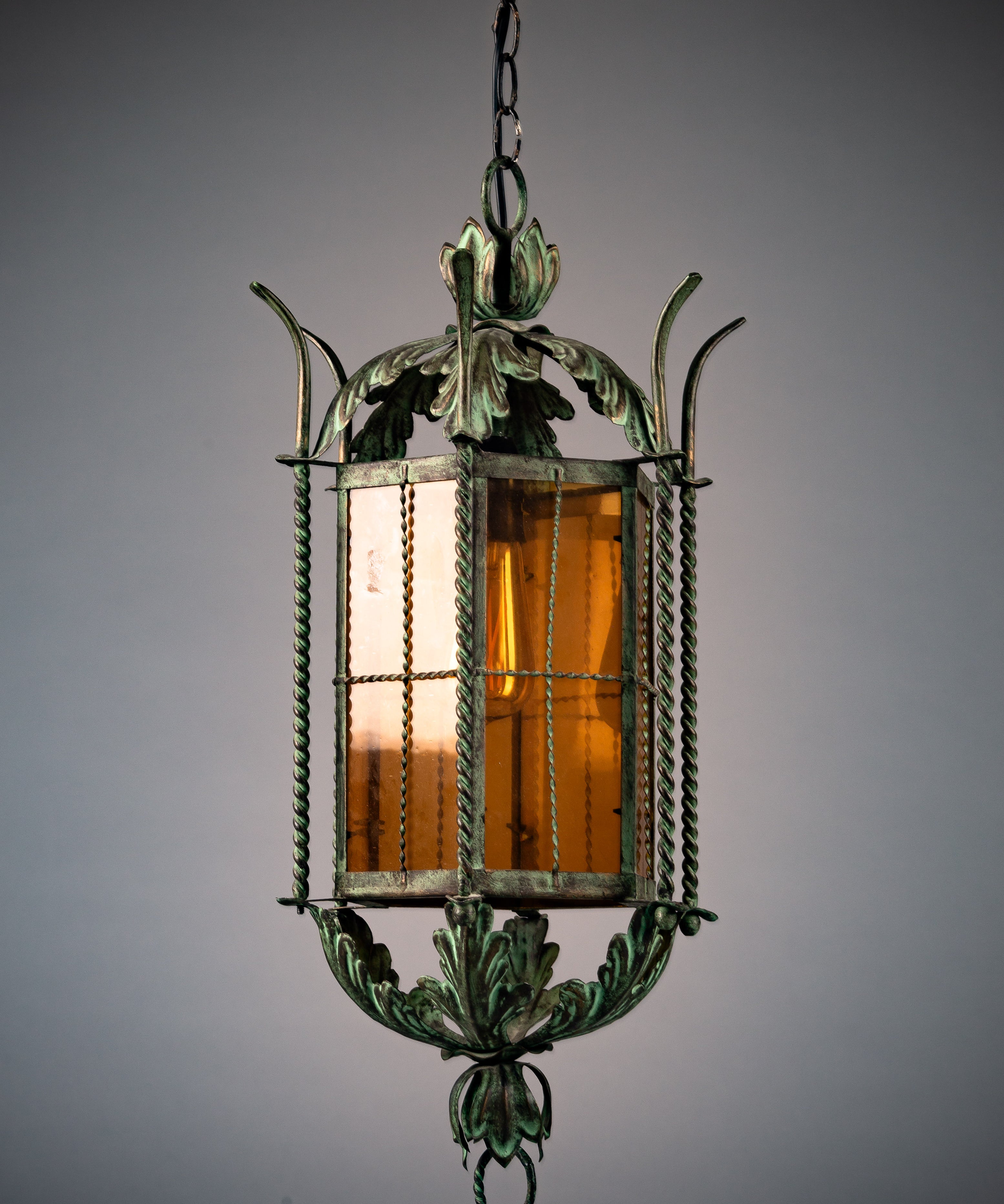 Finnish_Wrought_Iron_Lantern_Light_Attributed_to_Taidetakomo_Hakkarainen,_1930s