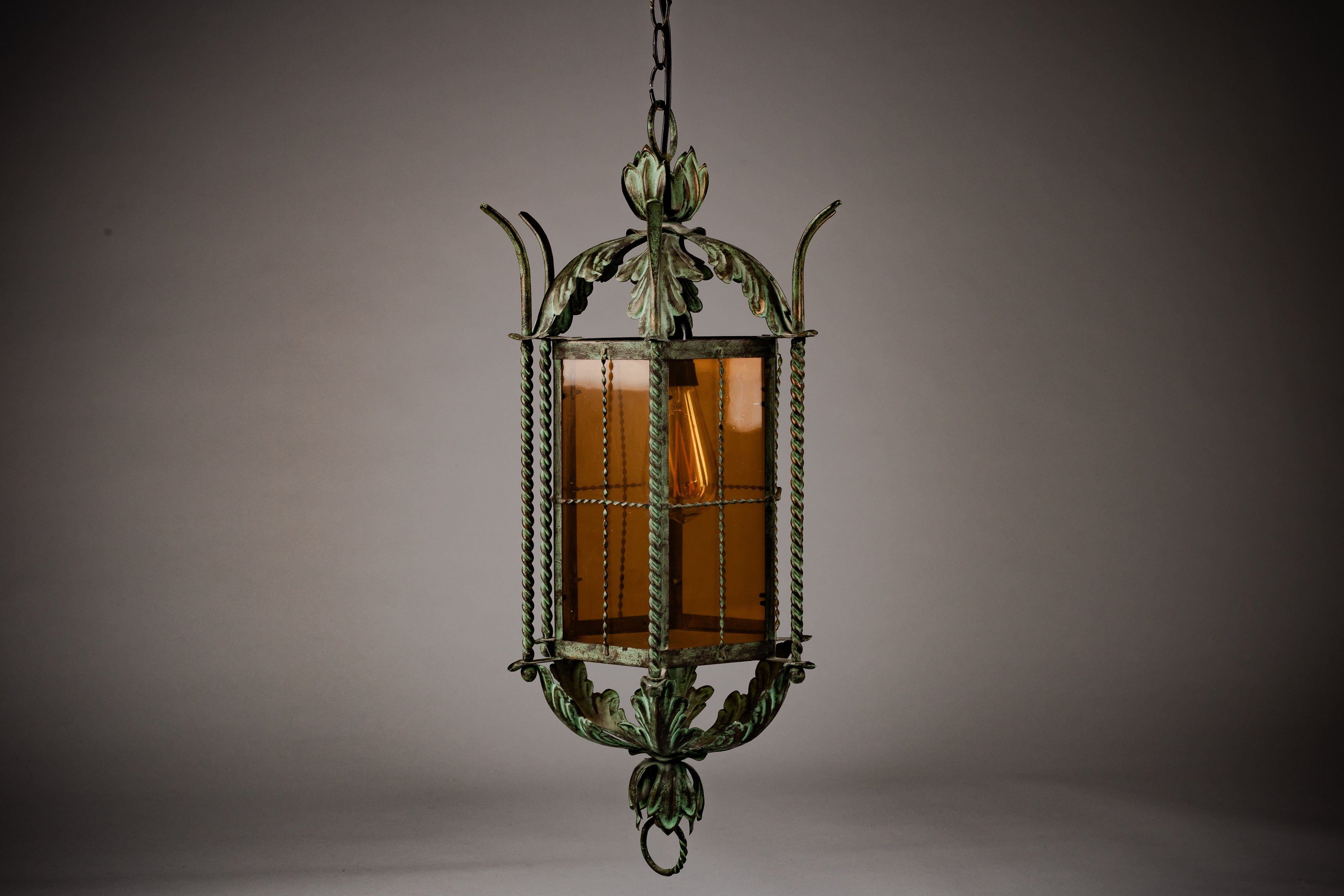 Finnish_Wrought_Iron_Lantern_Light_Attributed_to_Taidetakomo_Hakkarainen,_1930s