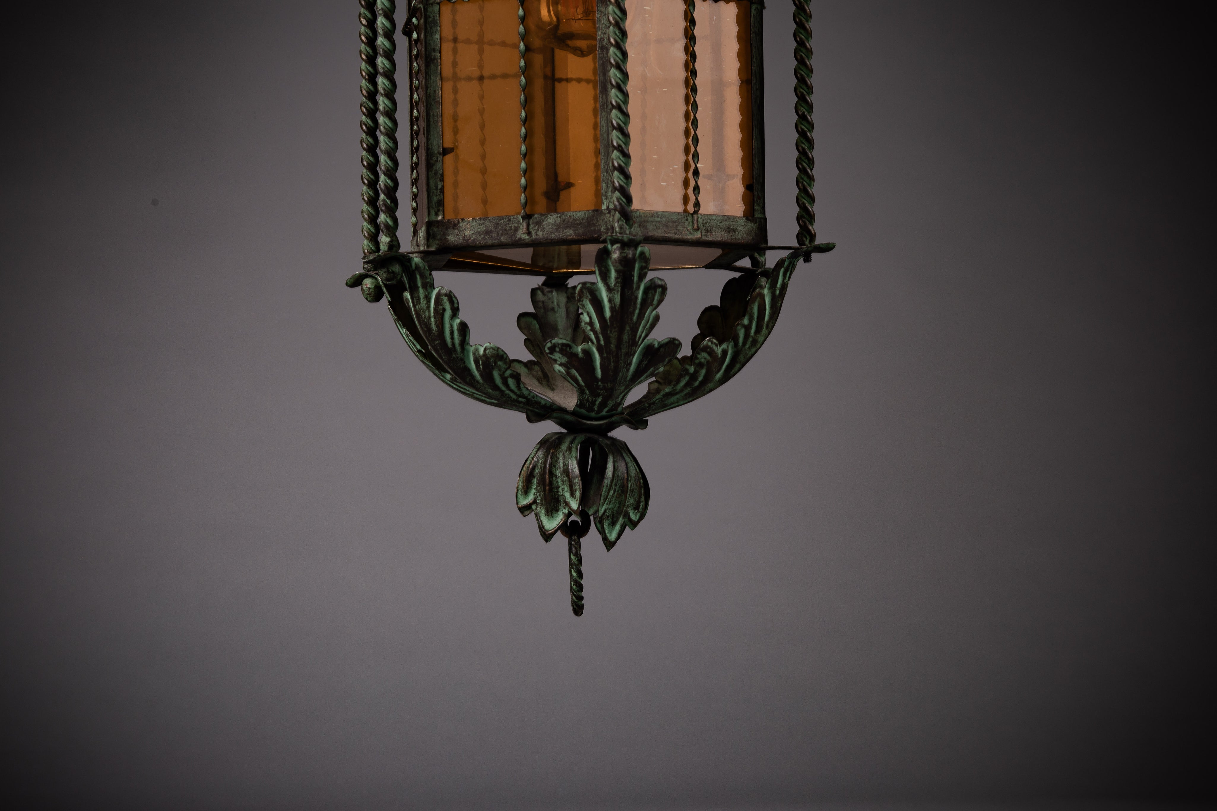 Finnish_Wrought_Iron_Lantern_Light_Attributed_to_Taidetakomo_Hakkarainen,_1930s