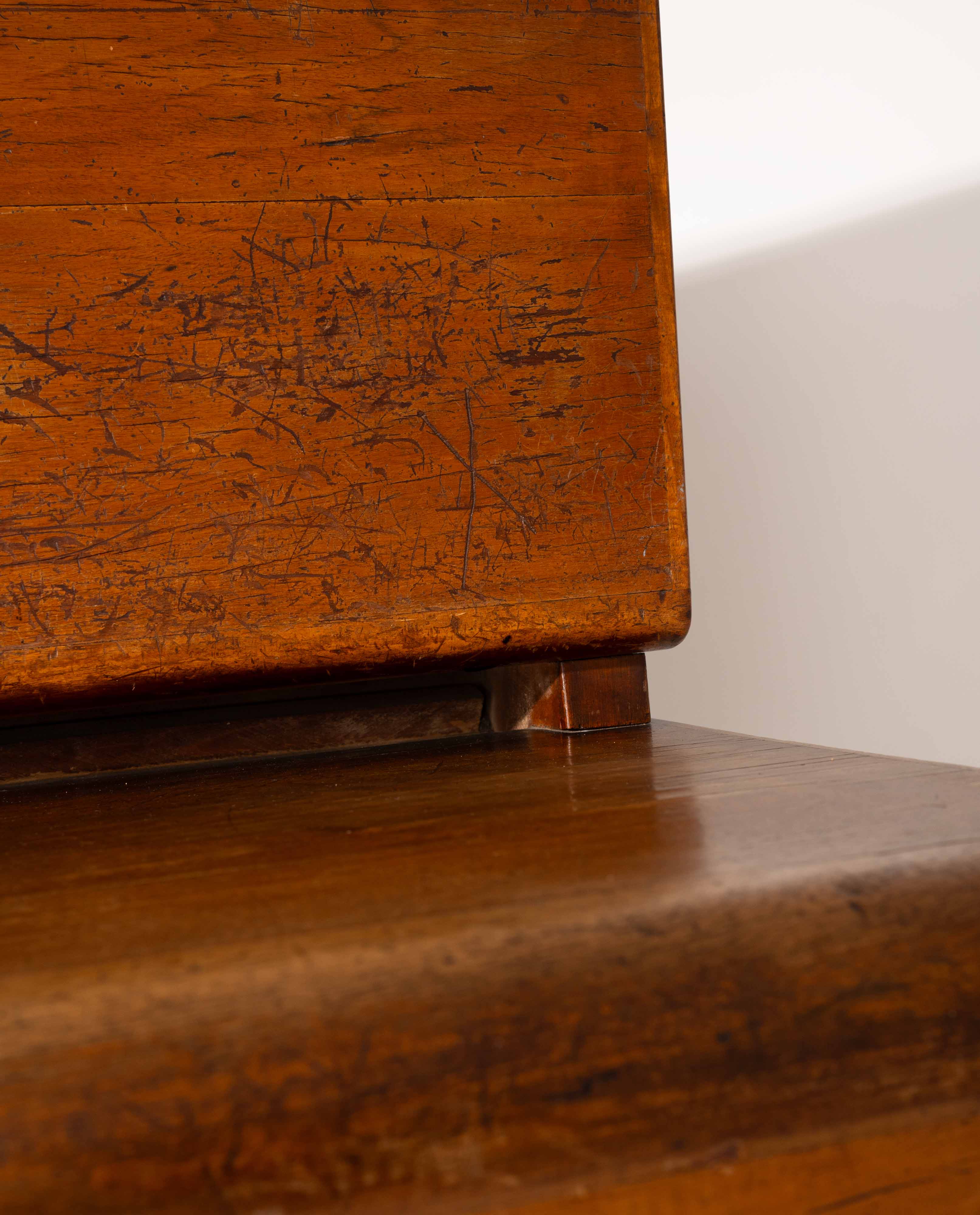 1940s_Italian_Solid_Wood_Mid-Century_Bench