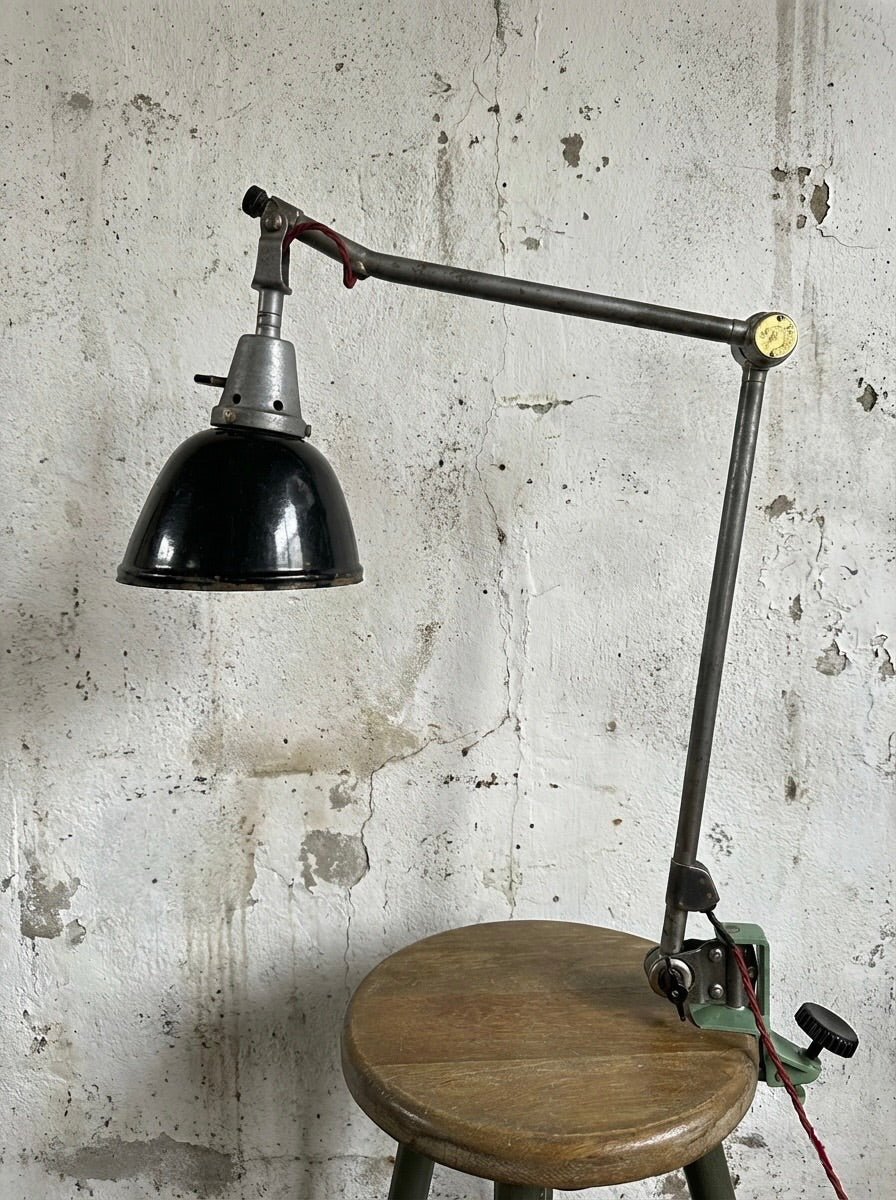 Clamp-On_Industrial_Task_Lamp_by_Curt_Fischer_for_Midgard,_Germany,_1940s