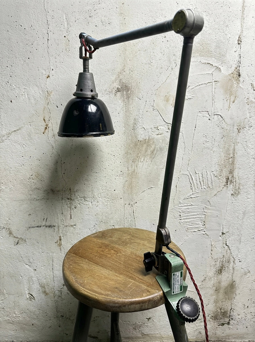 Clamp-On_Industrial_Task_Lamp_by_Curt_Fischer_for_Midgard,_Germany,_1940s