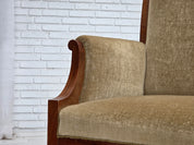 Danish_High-Back_Two-Seater_Sofa_in_Green_Velour_and_Teak,_Denmark,_1950s