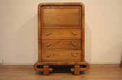 1950s_Art_Deco_Walnut_Secretaire,_Mid-Century_Modern,_Italy