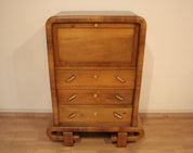 1950s_Art_Deco_Walnut_Secretaire,_Mid-Century_Modern,_Italy