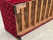 Danish_Red_Velour_3-Seater_Sofa_with_Oak_Legs,_1950s
